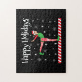 Girls Gymnastik Weihnachtself Puzzle (Vertikal)