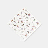 Girls Gymnastik White Birthday Party Serviette (Ecke)