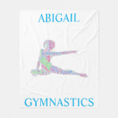 Girls Gymnastik Word Art / Word Cloud Fleecedecke (Vorderseite)