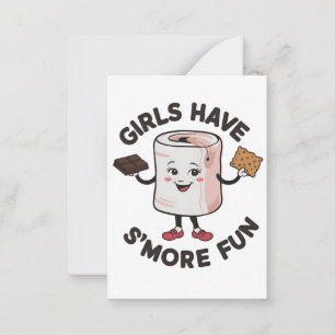 Girls haben es mehr Spaß Funny's mehr Camping im F Mitteilungskarte