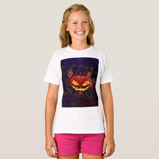Girl's halloween pumpkin t-shirt (Vorne ganz)
