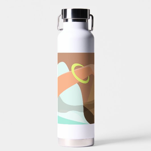 Girls hand pushing on alarm clock snooze button trinkflasche (Vorne)