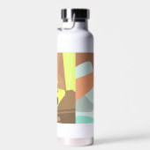 Girls hand pushing on alarm clock snooze button trinkflasche (Rechts)