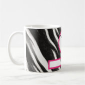 Girls Handstand Zebra Print Imitate Fur Kaffeetasse (Links)