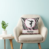 Girls Handstand Zebra Print Imitate Fur Kissen (Stuhl )