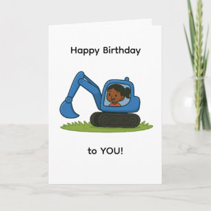 Girl's Happy Birthday Card mit Grabdesign Karte