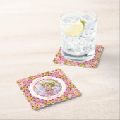 Girls Happy Birthday Summer Pink Star Custom Age Untersetzer (Vor Ort)