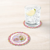 Girls Happy Birthday Summer Pink Star Custom Age Untersetzer (Vor Ort)