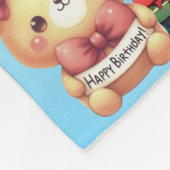 Girl's Happy Geburtstag Fleecedecke (Ecke)