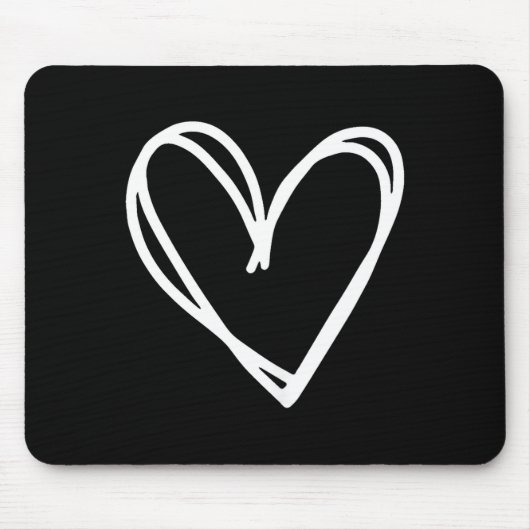 Girls Heart For Women Valentines Day Graphic Mousepad (Vorne)