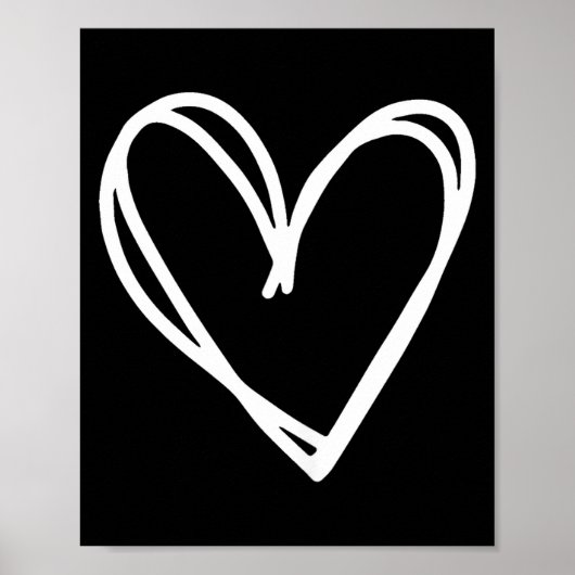 Girls Heart For Women Valentines Day Graphic  Poster (Vorne)