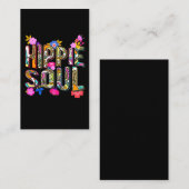 Girls Hippie 60er 70er Bunte Blume Frieden Visitenkarte (Vorne/Hinten)