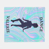 Girls Holographic Dance Fleece Blanket (Vorderseite (Horizontal))