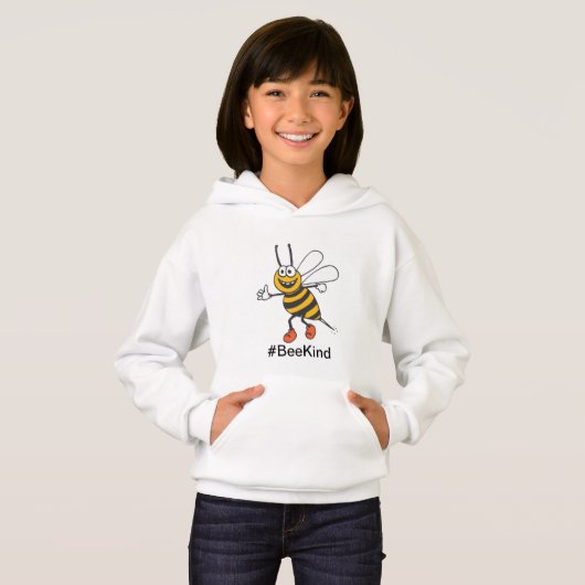 Girl's Hooded Pullover - Bee Kind (Vorne ganz)