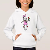 Girls Hoodie mit Original Rabbit Artwork (Vorderseite)