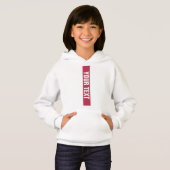 Girls Hoodies White Viva Magenta Individuelle Name (Vorne ganz)