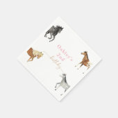 Girl's Horse Birthday Party Napkins Serviette (Ecke)