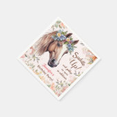 Girls Horse Birthday Party Paper Napkin Serviette (Ecke)