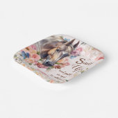 Girls Horse Birthday Party Paper Teller (Gewinkelt)