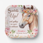 Girls Horse Birthday Party Paper Teller (Vorderseite)