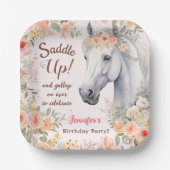 Girls Horse Birthday Party Paper Teller (Vorderseite)