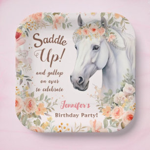 Girls Horse Birthday Party Paper Teller