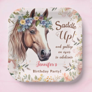 Girls Horse Birthday Party Paper Teller
