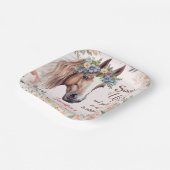 Girls Horse Birthday Party Paper Teller (Gewinkelt)