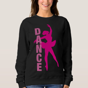 Girls Hot Pink Ballerina Tanz Sweatshirt