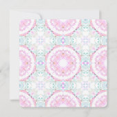 Girl's Hübsche Pastellfarben Rosa Delikate Grün Ge Einladung (Rückseite)