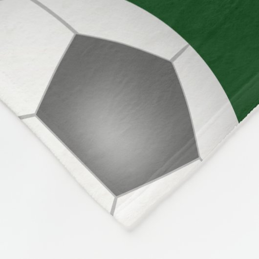 Girls I Liebe Fußball Sportmantra grün grau Fleecedecke (Ecke)