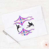 Girls "I Liebe Gymnastics" Round Stickers (Umschlag)