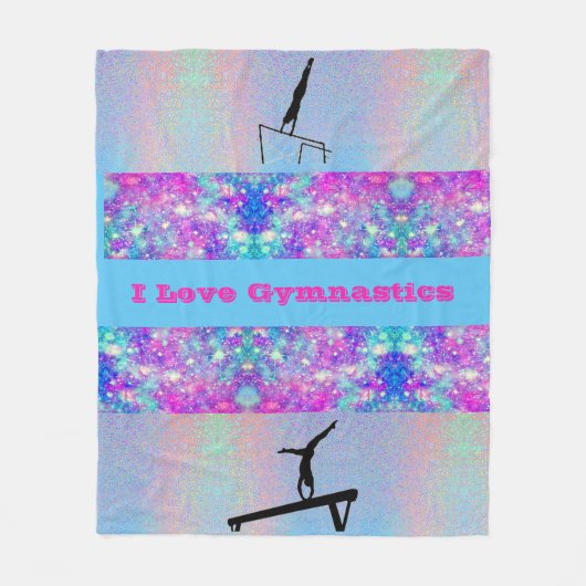 Girls I Liebe Gymnastik Fleece Blanket (Vorderseite)