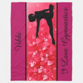 Girls I Liebe Gymnastik mit Herz Fleece Blanket (Vorderseite)