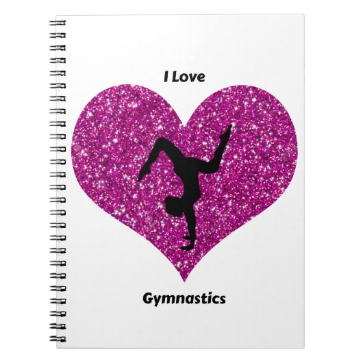 Girls I Liebe Gymnastik Spiral Notebook Notizblock (Vorderseite)