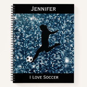 Girls I Liebe Soccer Spiral Notebook Notizblock