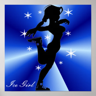 Girls Ice Figure Skaten Poster