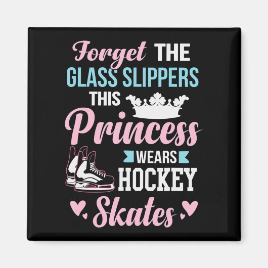 Girls Ice Hockey Diese Prinzessin trägt Hockey-Ska Magnet (Vorne)