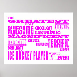Girls Ice Hockey : Rosa Bester Eishockey-Spieler Poster