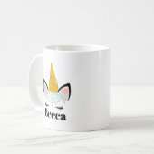 Girls Ice Queen Unicorn Gemis Individuelle Name We Kaffeetasse (Vorderseite Links)