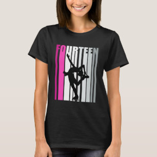 Girls Ice Skaten Birthday 14. Ice Skater Queen F T-Shirt