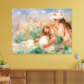 Girls im Gras Arning a Bouquet Leinwanddruck (Insitu (Wohnzimmer))