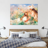 Girls im Gras Arning a Bouquet Leinwanddruck (Insitu (Schlafzimmer))