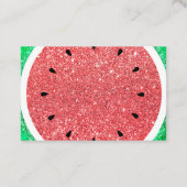 Girls Imitate Glitzer Wassermelone Slice Visitenkarte (Rückseite)