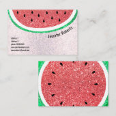Girls Imitate Glitzer Wassermelone Slice Visitenkarte (Vorne/Hinten)