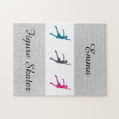 Girls Imitats Glitzer Ice Skaten / Abbildung Skate Puzzle (Horizontal)