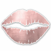 Girls Imitats Rose Gold Ombre Foil Lipstick Kiss Aufkleber (Vorderseite)
