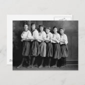 Girls in Bloomeren, Anfang der 1900er Postkarte (Vorne/Hinten)