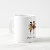 Girls in Glam Gold Black Red Dresses Kaffeetasse (Vorderseite Links)