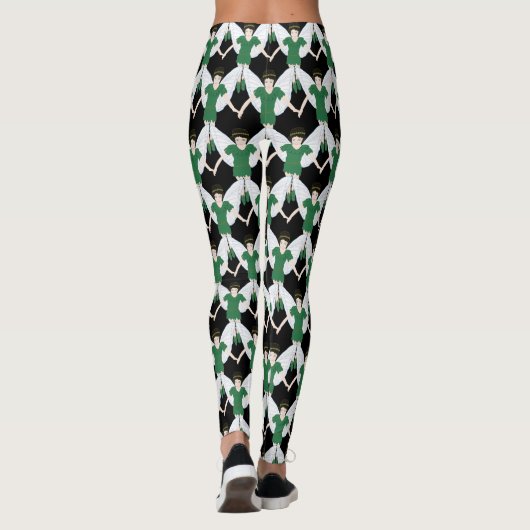 Girls Irish Clover Fairy Leggings (Rückseite)